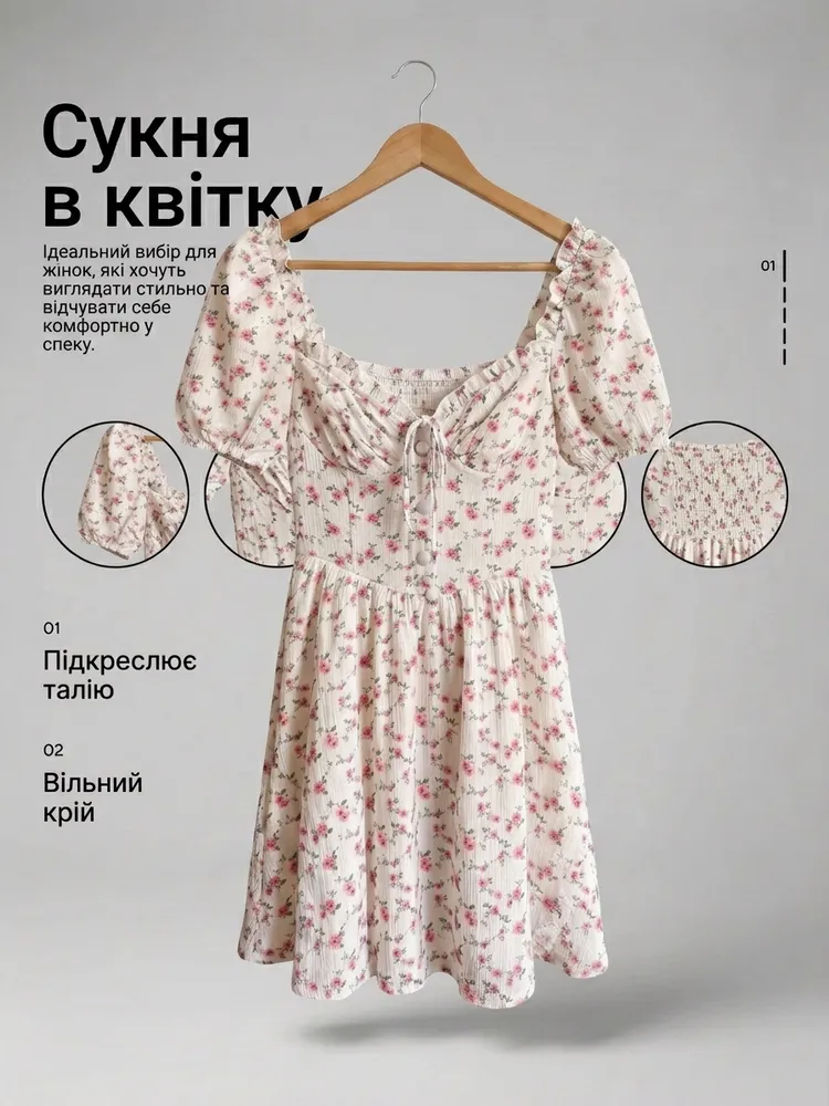 Сукня: картка з інфографікою 1